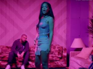 rihanna bare breasts star in work music video with drake 7062 24