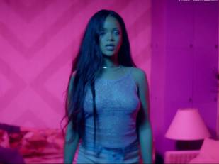 rihanna bare breasts star in work music video with drake 7062 4
