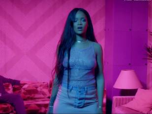 rihanna bare breasts star in work music video with drake 7062 5
