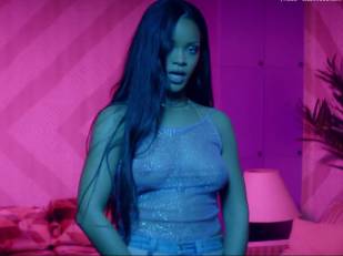 rihanna bare breasts star in work music video with drake 7062 9