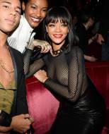 rihanna breasts in totally see through mesh top at paris party 4015 2