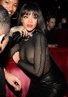 rihanna breasts in totally see through mesh top at paris party 4015 3