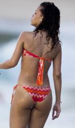rihanna nipples come out for sun in wet bikini 7697 21